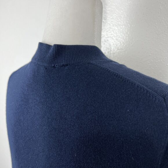 Brooks Brothers Sweater Women Large Navy Knit Cotton Cashmere Button Up Cardigan - Picture 14 of 15